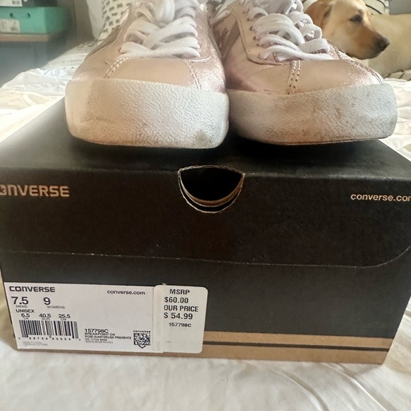 Converse One star rose gold low top metallic sneakers size 9 - Picture 4 of 6